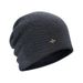 Knitted hat with H-label thermal men's and women's cold sleeve cap, neutral plush elastic cap_voghion.com