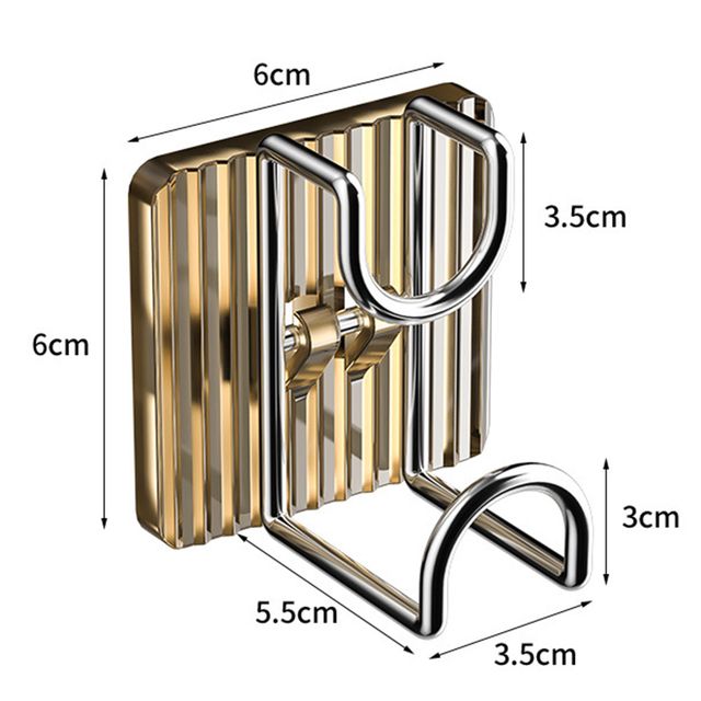 2gab Izlietnes āķis Pašlīmējošs pie sienas stiprināms podu turētājs Uzglabāšanas pakaramais Clip Izlietnes āķis Organizators Vannas istabas izlietnes uzglabāšanas statīvs_voghion.com