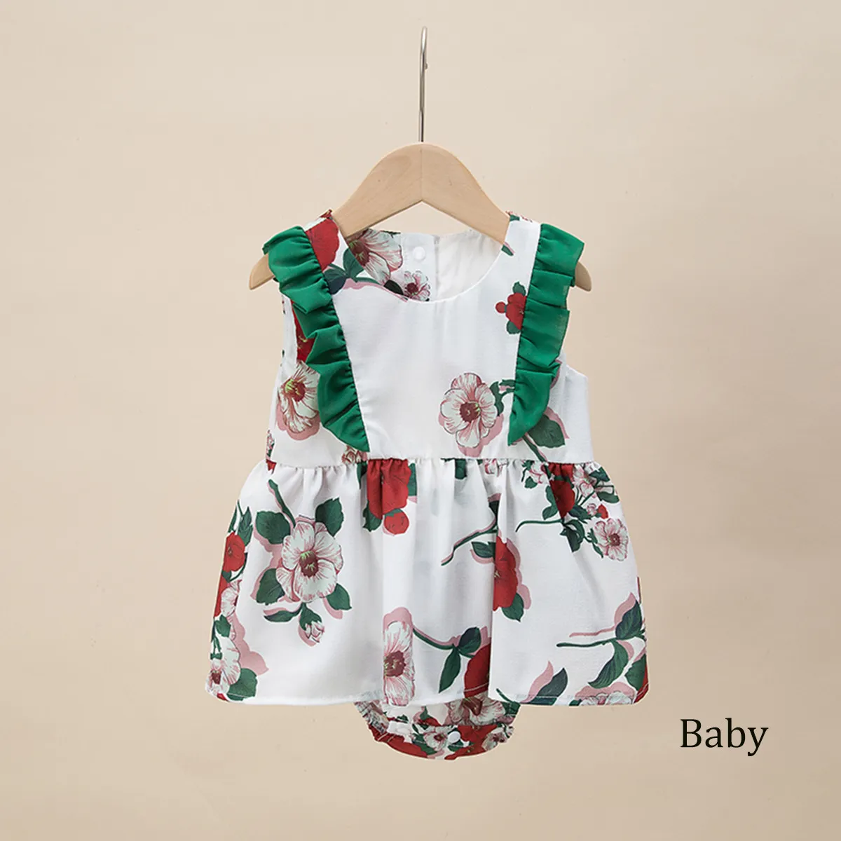Robe mère-fille à bretelles, motif floral, pour enfant, commerce extérieur, européenne et américaine, YY0009_voghion.com