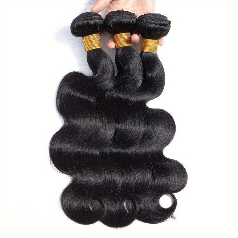 10a fio de cabelo brasileiro grande trança de cabelo ondulado 100% cabelo virgem cru fio extensões de cabelo de cor natural conjunto de três peças_voghion.com