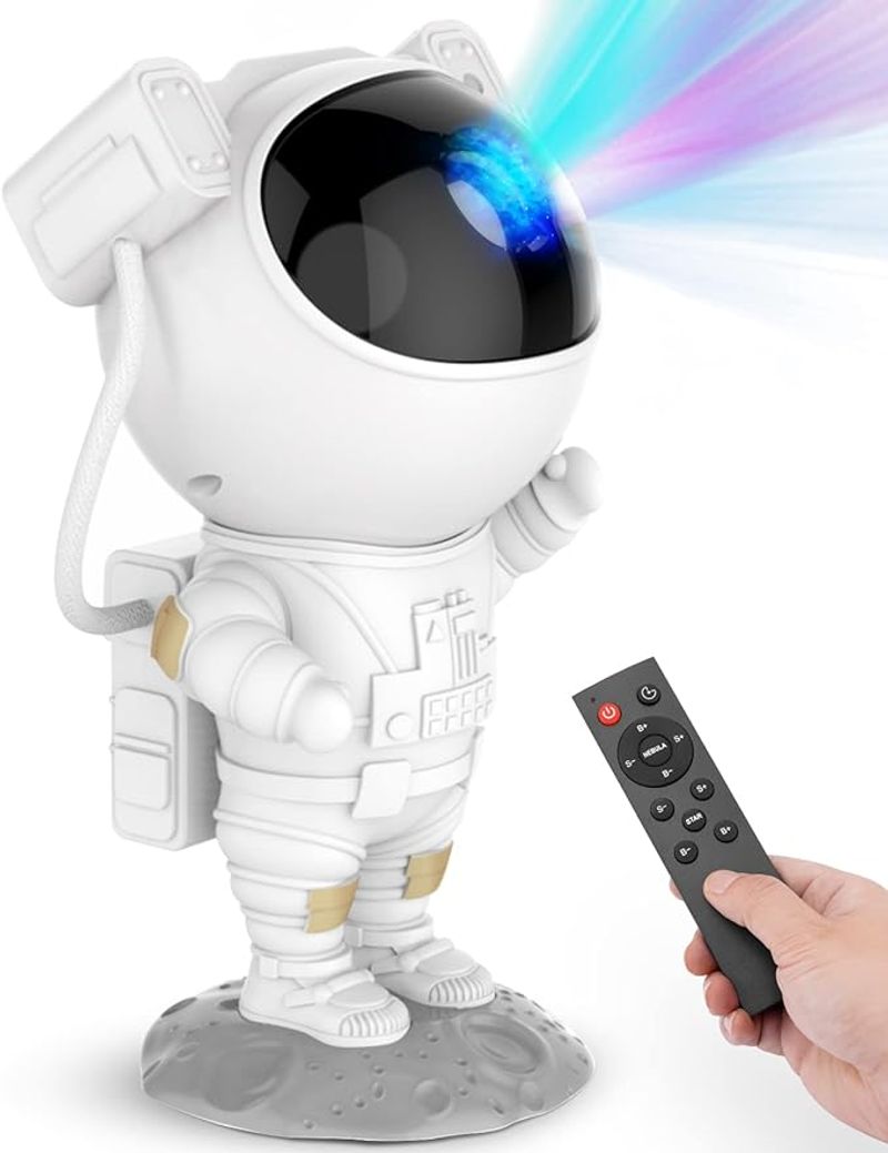 Star Projector Galaxy Night Light - Astronaut Space Projector Graži dekoracija vaikų kambariui, puikiai tinkanti Kalėdoms_voghion.com