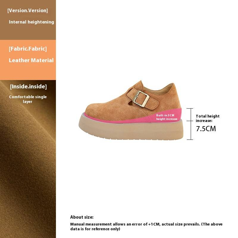 Chaussures à plateforme en cuir véritable pour femme – Confort et légèreté avec rehausse dissimulée de 4,5 cm (pointures 34 à 40, plusieurs coloris)_voghion.com