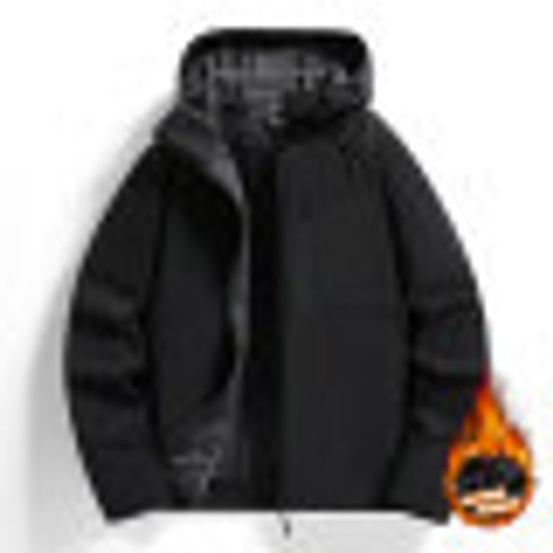 Abbigliamento da uomo Giacca softshell da uomo Autunno e inverno più cappotto caldo spesso in velluto Cappotto da coppia ampio Giacca con collo alto T8 elasticizzato_voghion.com