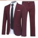Roupas masculinas Four Seasons Novo terno formal profissional para negócios Noivo e padrinho Cor sólida Terno de duas peças_voghion.com