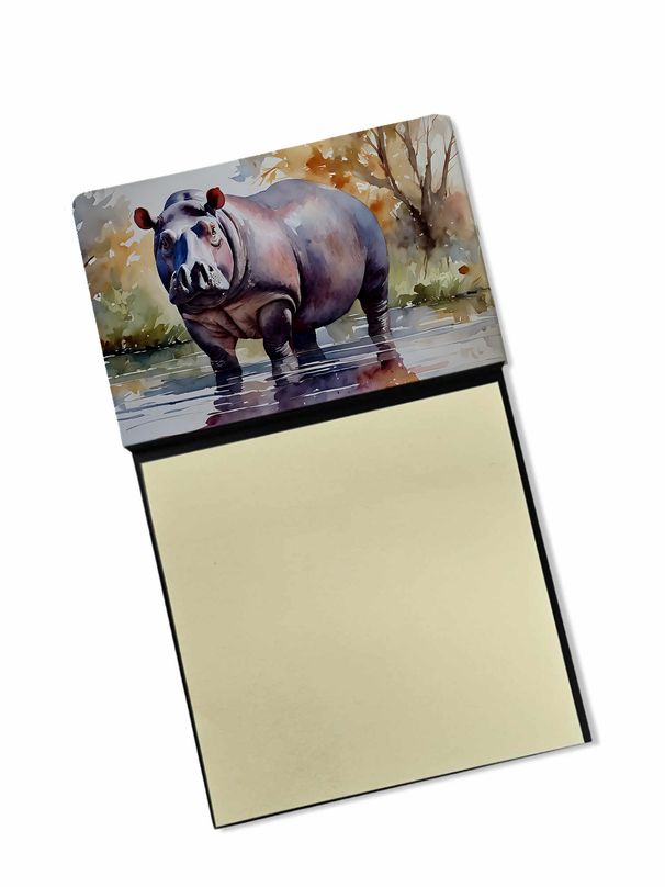 NEW Hippopotamus Sticky Note Holder Refillable Dispenser Self-Sticky Note Pads, Memo Pads Blank Desk Accessories_voghion.com