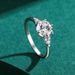 Tancise Classic Zircon Bague en argent pour femme Bijoux Promesse de mariage Cadeau de fête_voghion.com