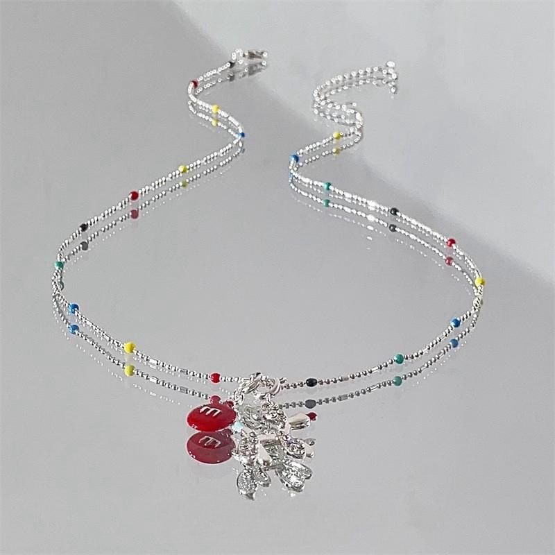 Collana con palloncino colorato a forma di cane, design di nicchia femminile, graziosa collana con dopamina, ciondolo con animale tridimensionale,_voghion.com