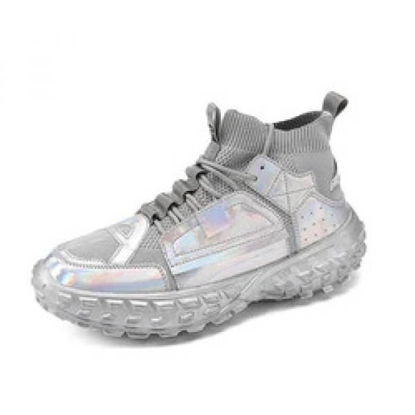 Custom Men High Top Sock Design Fashion Casual Sneakers Tire Sole Blank Mesh Breathable Sports Running Shoes For Man_voghion.com