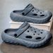Sommer Herren Slipper Mode Dicke Sohle Clogs Strand Clogs Indoor Hausschuhe Sneaker Rutschfeste Schwarze Sportsandalen für Männer_voghion.com