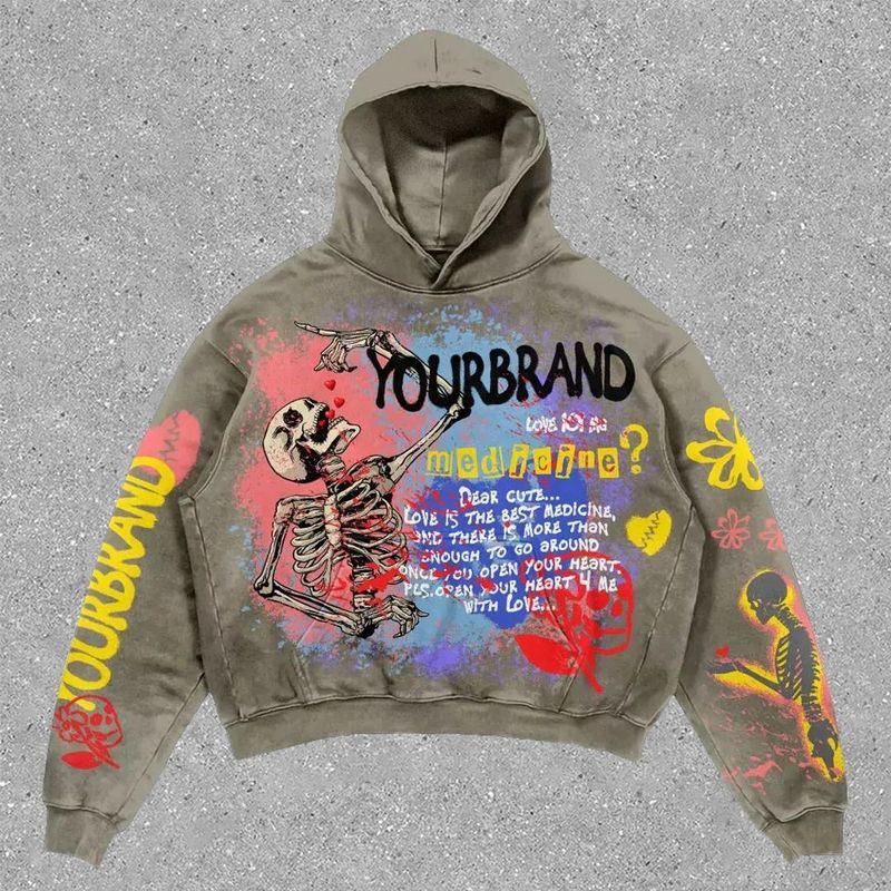 2025 Spring Autumn New Style Hot Sale Personalized Painted Men's And Women's Hoodies 3D Printed Graffiti_voghion.com