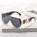 Gafas de sol unisex de una pieza Gafas de sol de una pieza de tendencia con personalidad y montura grande Gafas de sol de pasarela_voghion.com
