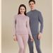 Lyocell Cashmere Thermal Underwear Couples, Fleece-Lined And Thickened, Self-Heating Base Layer Set For Autumn_voghion.com