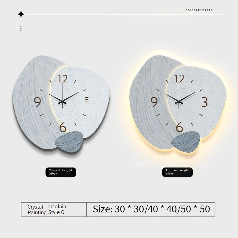 Wandklokken Crème Stijl Creatieve Woonkamer Sfeervolle Klok Hangend_voghion.com