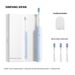 Sonic Electric Toothbrush – 5 Modes, 40,000 RPM, IPX7 Waterproof, UV Sanitizer & Soft Bristles (White/Blue/Pink, 3 Brush Heads Included)_voghion.com