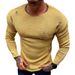 Loom European And American Foreign Trade Men's Clothing Summer New Ripped Knit Sweater Round Neck Long Sleeve Thin_voghion.com