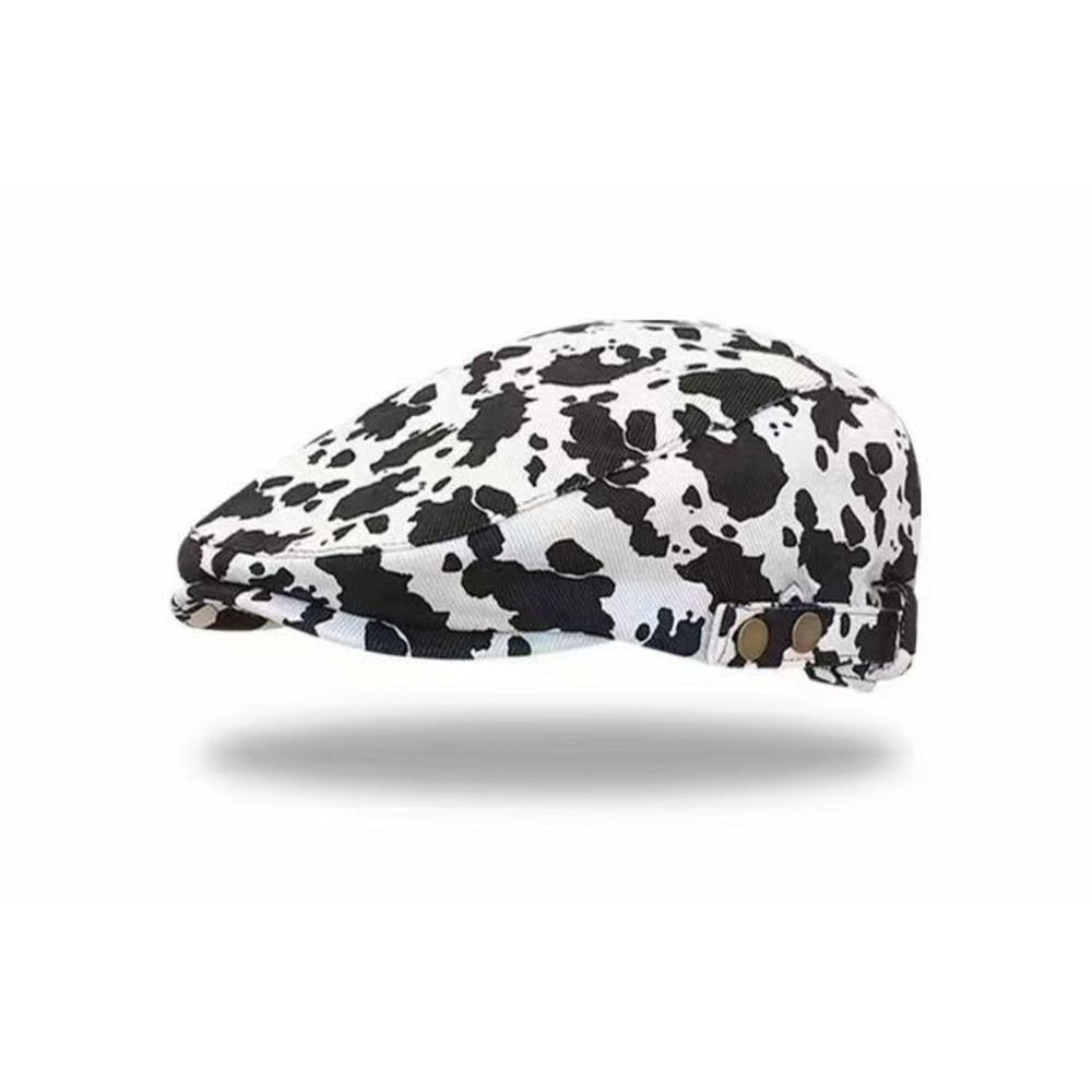 hottie Leopard Print Avant-garde Women's Summer Thinni Design Fashion Beret Duck Tongue Cap_voghion.com