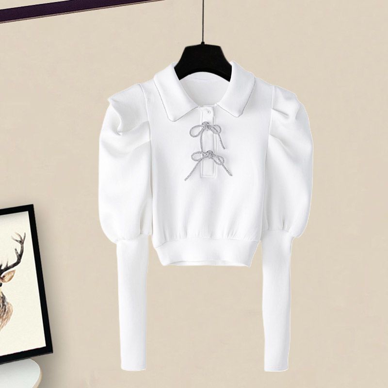 Women's Clothing Spring Gentle Outfit Fashion Temperament Top Retro Slim Fishtail Skirt Two Piece Suit_voghion.com
