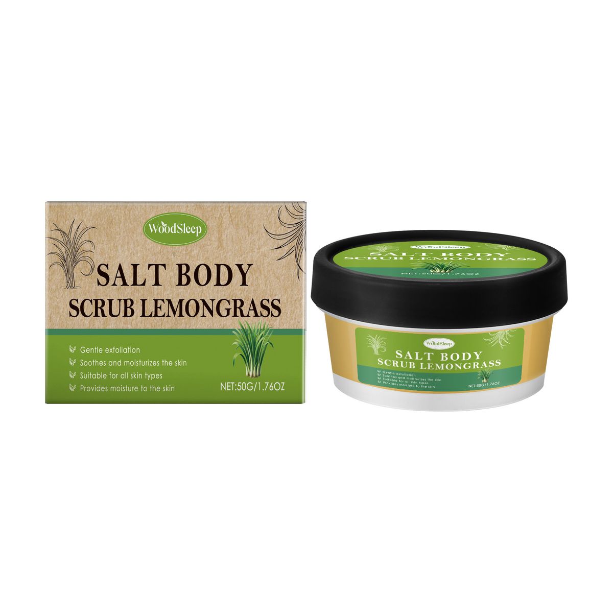 WoodSleep Body Scrub Detergente Delicato, Ammorbidisce la Pelle, Cura dei Pori delle Cuticole, Crema Idratante_voghion.com