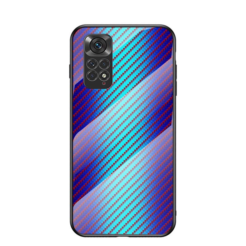 Xiaomi Redmi Note 11 Global Note 11S Note 10 9 Pro Max Schutzhülle mit harter Farbverlauf-Kohlefaserstruktur_voghion.com