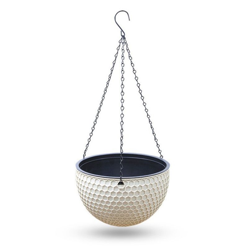 Haveartikler Rattan Plast Hængende Kurv Potte Sukkulent Grøn Plante Hængende Potte Selvabsorberende Hydroponisk Hængende Plantepotte Honningkage Blomsterpotte_voghion.com