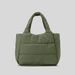 Women's Bags New Nylon Quilted Cotton Tote Bag Women's Striped Lightweight Down Cotton Shoulder Messenger Bag Handbag_voghion.com