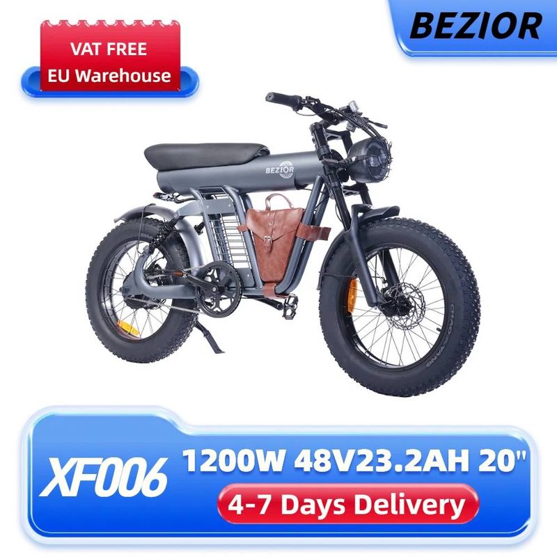 BEZIOR XF006 Elektryczny rower górski 20'' Elektryczny rower terenowy 1200 W 48 V 23,2 Ah Shimano 7-biegowy_voghion.com