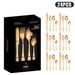24-Piece 1010 Stainless Steel Cutlery Set In Window Gift Box - Steak Knives Forks & Spoons For Western Dining_voghion.com