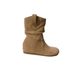 Rindsleder-Version ~ Versteckter Absatz für Damen Western Herbst Winter Slip-On Style Slimming Short Boots_voghion.com