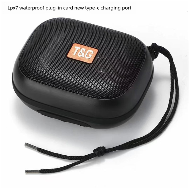 Wasserdichter Bluetooth-Subwoofer mit kabelloser Lautstärke, lange Akkulaufzeit, hohe Klangqualität, tragbarer Mini-Lautsprecher für den Außenbereich_voghion.com