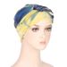 side braid tie-dye striped multi-color soft headscarf hat Muslim chemotherapy hat cross-border new style_voghion.com