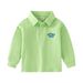 Hübscher Junge Herbst Warm Langarm Poloshirt Zwei Knöpfe Mode Stehkragen Kleintier Cartoon Bedrucktes Hemd_voghion.com