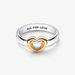 2024 New Women's Shiny Two-tone Sliding Heart Ring_voghion.com