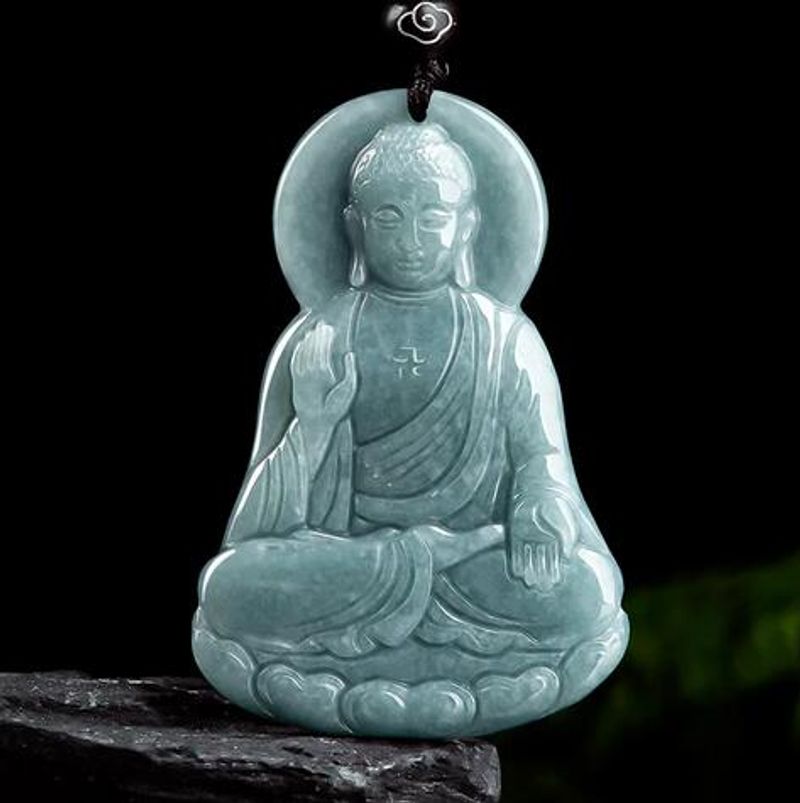 Collier pendentif bouddha Amitabha pour homme, _voghion.com