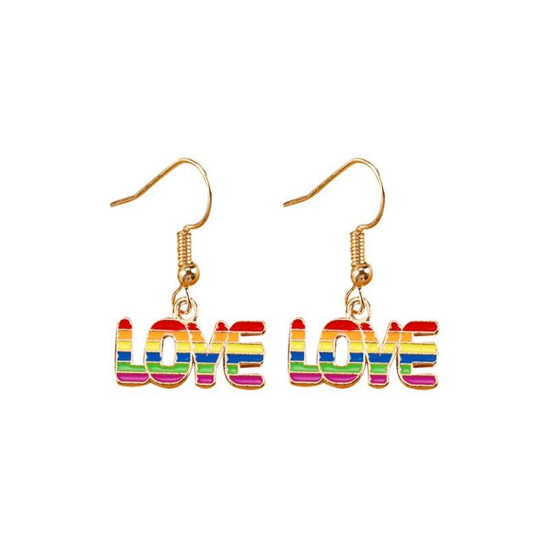 Rainbow Pride Stud Earrings - LGBTQ+ Triangle Heart Mini Jewelry, Cute Minimalist Earrings For Pride Month Gifts (Gold/Silver) 10 Pack_voghion.com