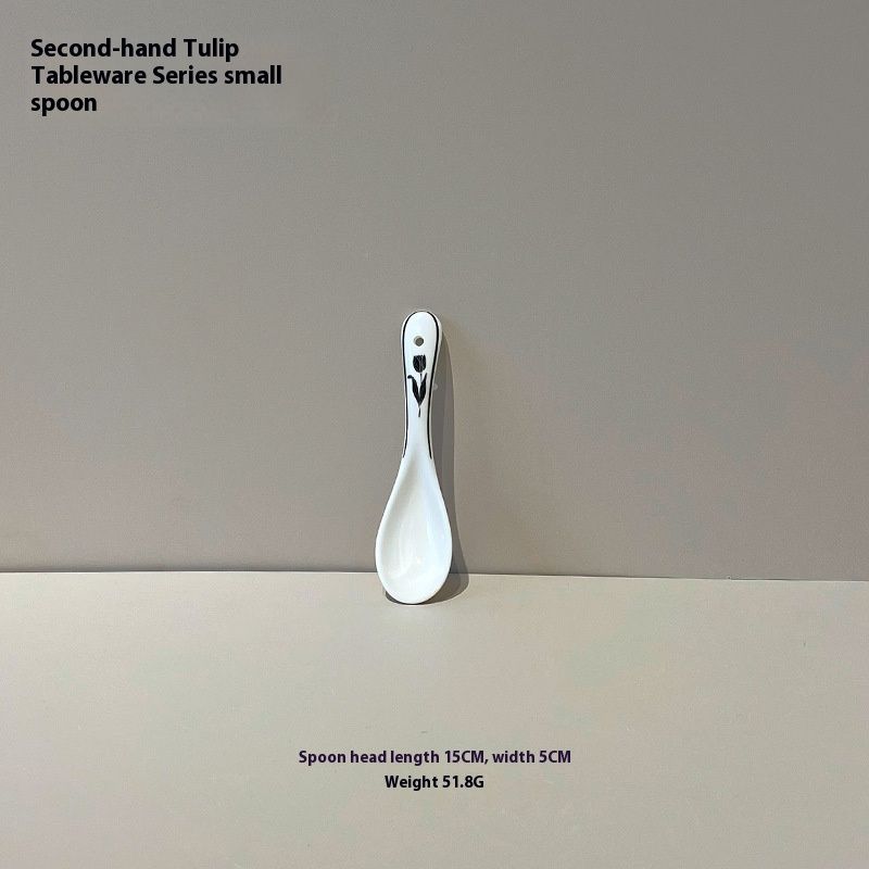 Vintage Tulip Ceramic Dinnerware Set – Hand-Painted Plates, Bowls & Cups | Floral Tableware For Modern Rustic Dining_voghion.com