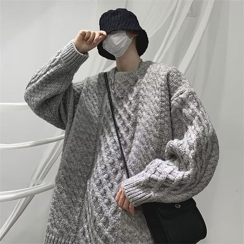 Rudens biezie Fried Dough Twists džemperi vīriešiem un sievietēm, 2023. gada jauni ziemas premium japāņu vintage wm apakšmala_voghion.com