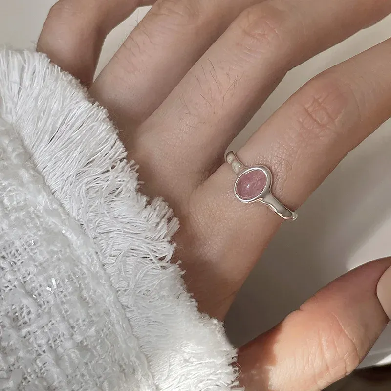 Heiße Verkäufe Reinem Silber Rubin Ring_voghion.com