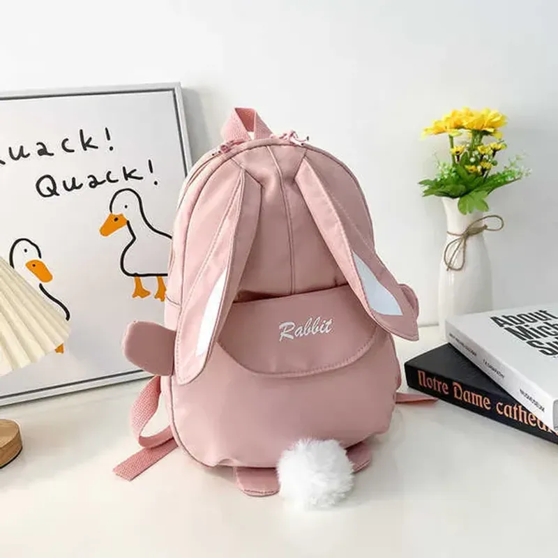 Children School Bags Cute Bunny Backpacks Animals Design Girls Kids Backpack Kindergarten Rabbit Baby Bag with Ears_voghion.com