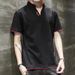 Abbigliamento maschile T-shirt a maniche corte con scollo a V Polo con collo alto e sottile camicia dal corpo sottile_voghion.com