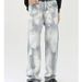 Men's Clothing New Product Tie Dye Jeans Retro Loose Straight Trousers_voghion.com