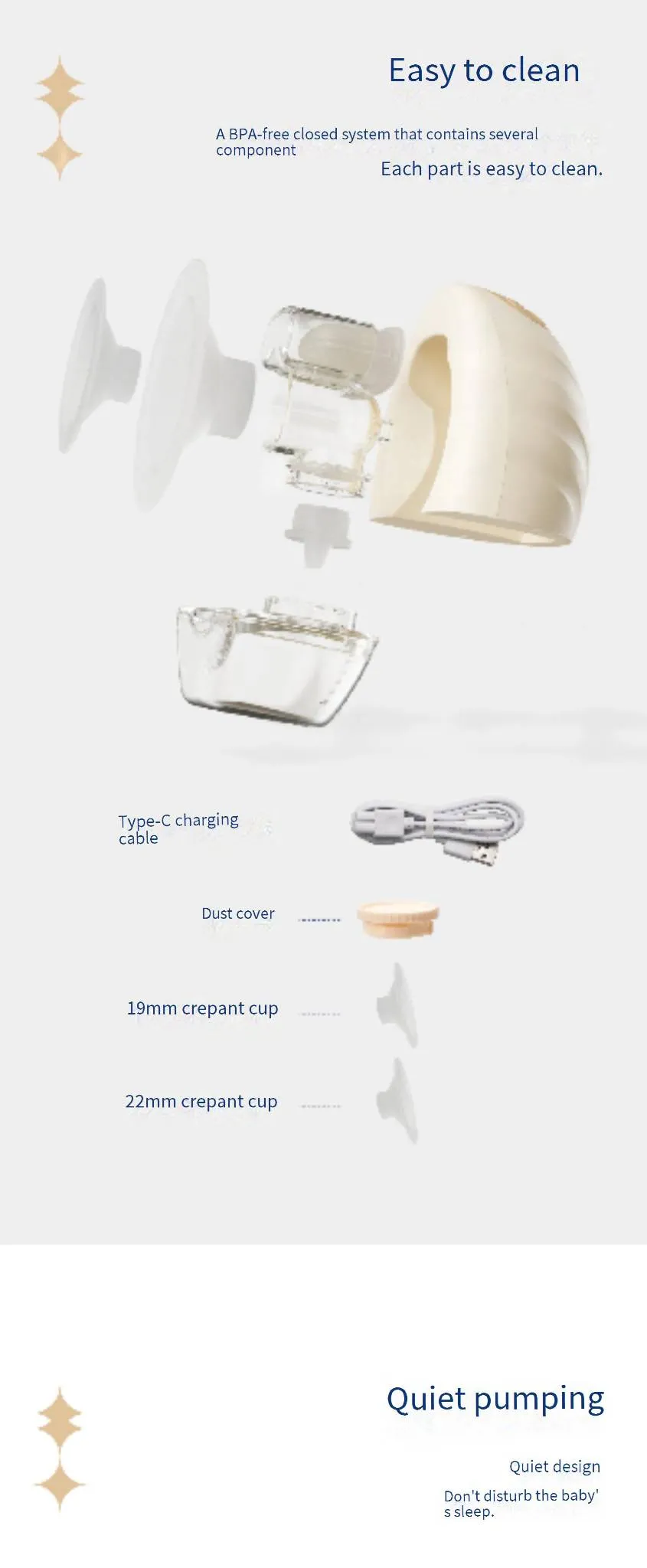 Breast Pumps Breast Pump Portable Hands Free Breast Milk Collector Fully Automatic Electric Breast Pump_voghion.com