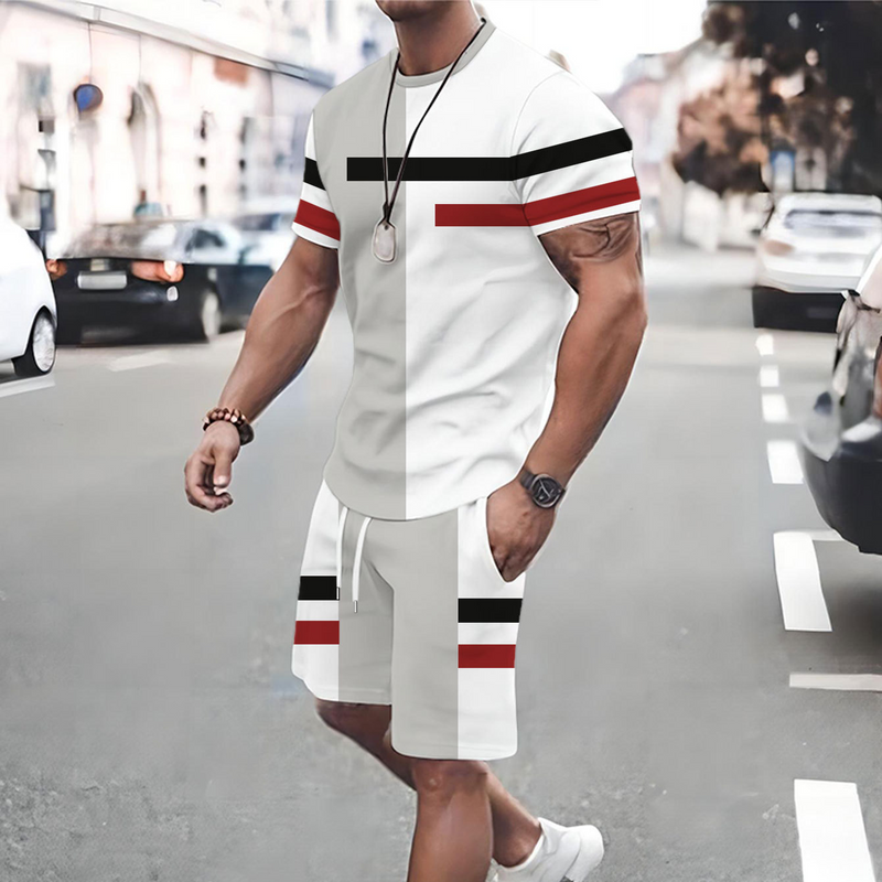 ​​Men's 3D Print T-Shirt & Shorts Set - Summer Casual Streetwear Outfit - Lightweight Polyester Fabric - S-6XL​​_voghion.com