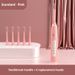 Sonic Electric Toothbrush – 5 Modes, USB-C Rechargeable, 28,000 RPM, Ultra-Soft Bristles, 45dB Quiet, 30-Day Battery (White/Pink)_voghion.com