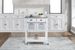 Mobile Rolling Kitchen Island Trolley Serving Cart With Underneath Drawer & Slide-Out Wire Storage Basket_voghion.com