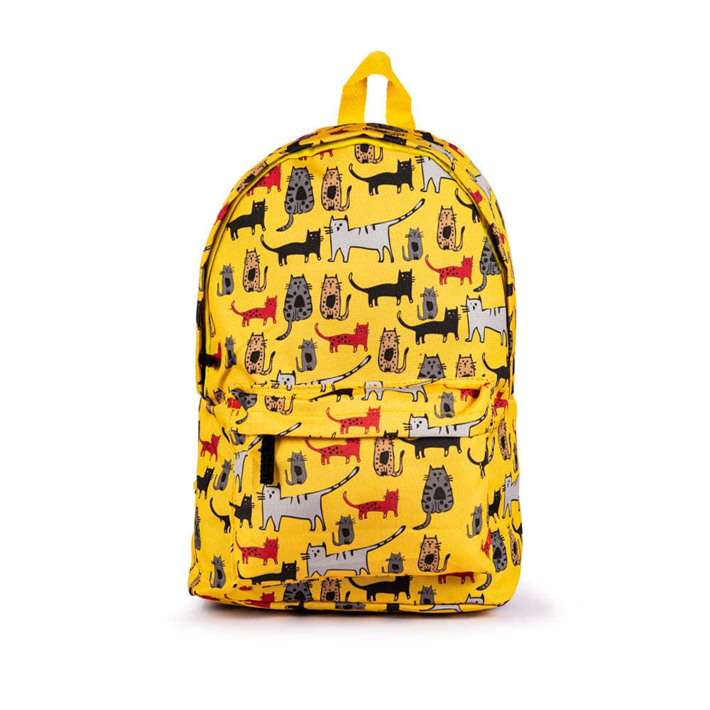 Biggdesign Cats Yellow Backpack_voghion.com