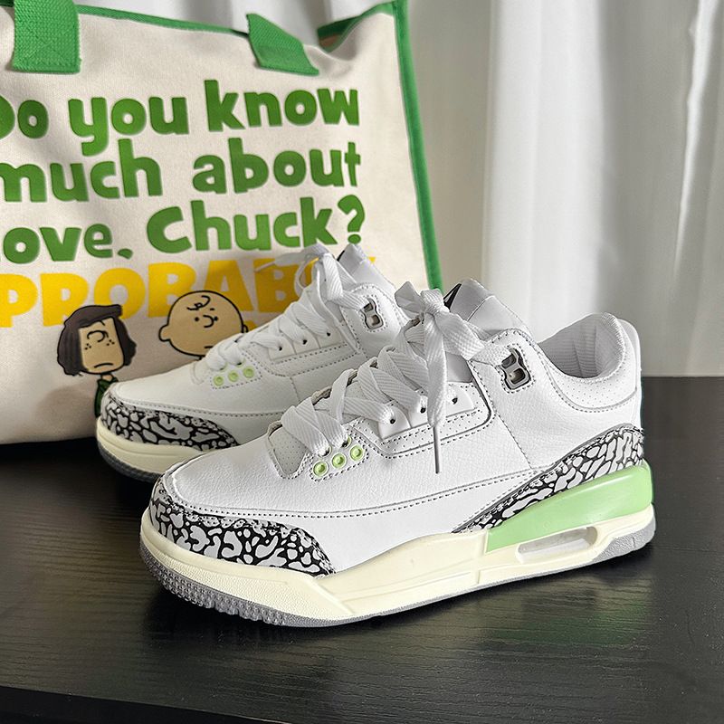 2023 Frühjahr neue Luftkissen-Sportschuhe männliche und weibliche Studenten Basketballschuhe Nische lässige kleine weiße Schuhe Paar Laufschuhe_voghion.com