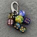 Ainworth Gradient Dice Grape Cluster Starry Sky Bag Pendant High-End Keychain Niche Accessories_voghion.com