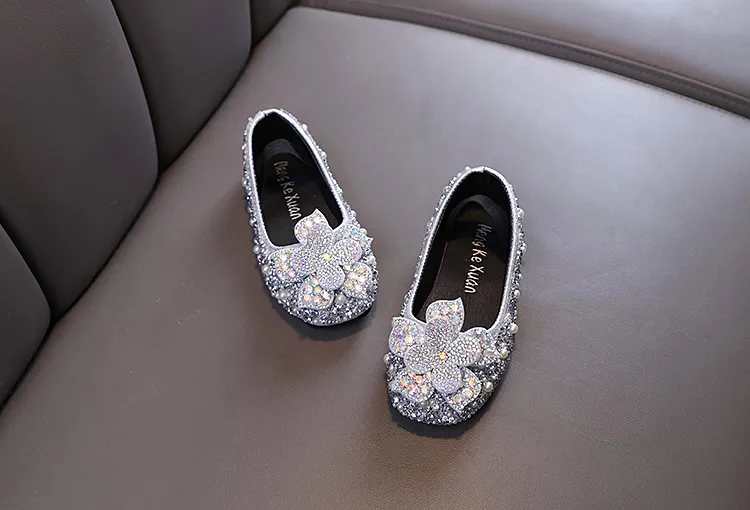 Dziewczynka Dziewczynka Księżniczka Diament Pojedyncze Buty Buty do Tańca Pokazowego_voghion.com