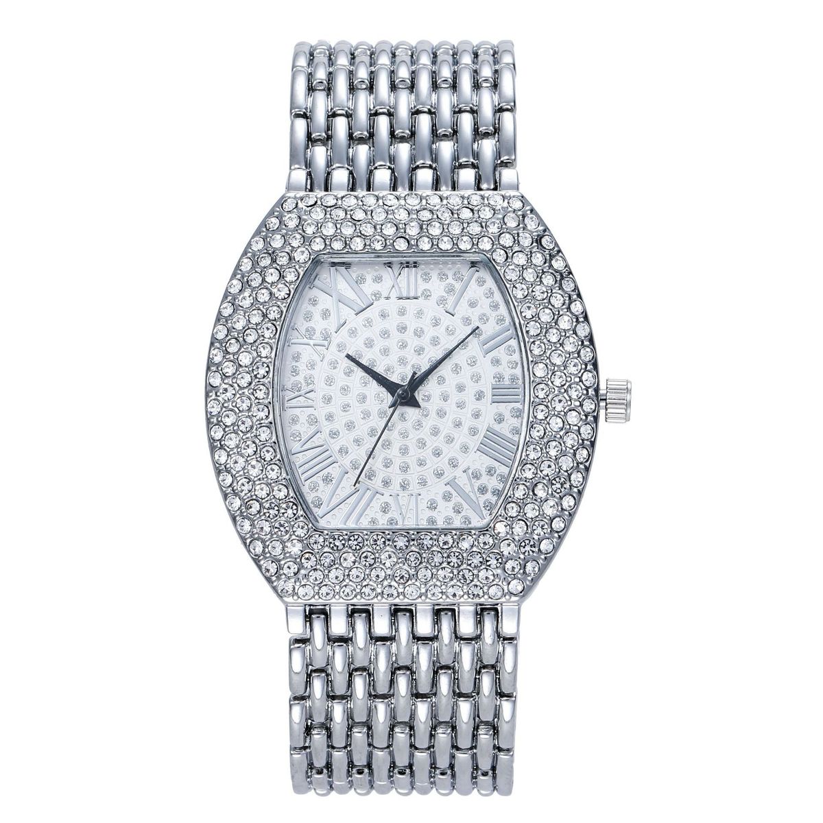 nuovo orologio da donna con diamanti pieni elegante cintura in acciaio secchiello per vino con diamanti orologio personalizzato retrò stellato_voghion.com