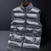 Gewatteerd vest voor heren – lichtgewicht winterlaagje met glanzende afwerking, ademende polyester vulling (S-5XL, zwart/grijs/wit, zijzakken)_voghion.com